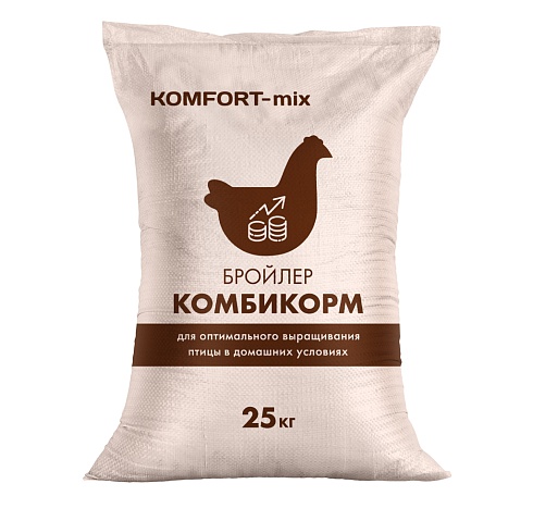 Комбикорм KOMFORT-mix™ для бройлеров Стартер, от 0 - 10 дней, 25 кг